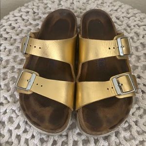 Gold Birkenstocks